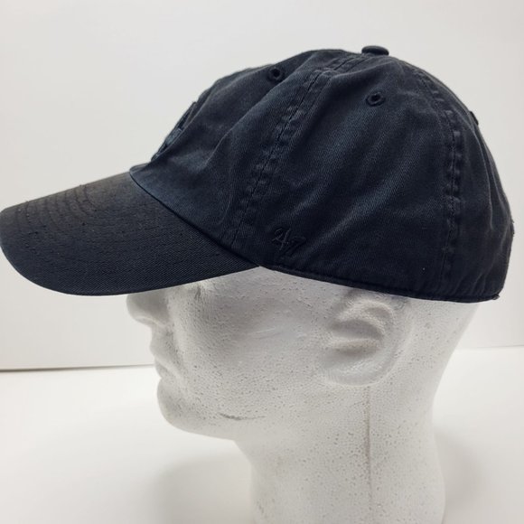 Los Angeles Dodgers LA Hat 47 Brand Baseball Hat Cap Adjustable Black Unisex OSF - Picture 3 of 11